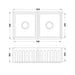 Farmhouse Double Bowl Sink 835mm White Gloss