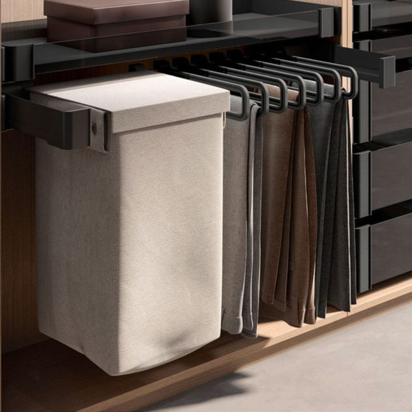 Conero Laundry & Trouser Rack Hamper Pull Out