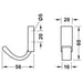 Dimensional Drawing of Coat Hook