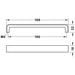 Dimensional Drawing of Furniture Handle H1920