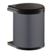 Hailo Mono Rubbish Bin in dark grey with black lid