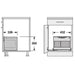 Dimensions for Hailo Tandem 30S waste and recycling bin, For carcase with min. width 500 or 600 mm, base mounted behind hinged door