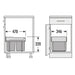 Dimensions for Hailo Tandem 36 pull-out kitchen bin, For carcase with min. width 400 mm, base mounted behind hinged door
