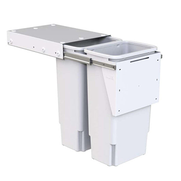 Hideaway Waste Bin Compact SoftClose 2x35 Ltr (Door Pull) Hafele