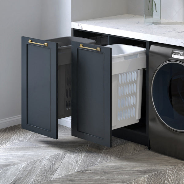 Hideaway Concelo Laundry Hamper in White and Cinder
