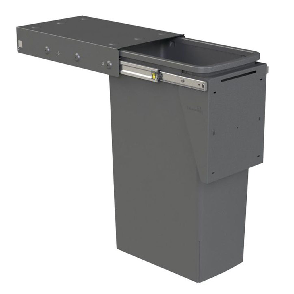 Hideaway compact wastebin 1 x 40Ltr, Cinder
