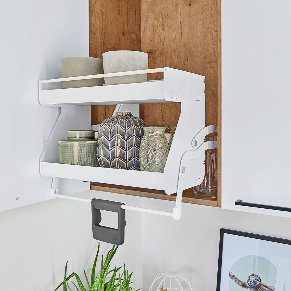 Kessebohmer Overhead Clever Storage iMove Double Tray in White