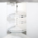 Empty REVO 90° in white with two shelves - perfect storage solution for the kitchen corner