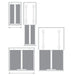 Drawings of Dispensa Junior III clever storage solution for kitchen base cabinets