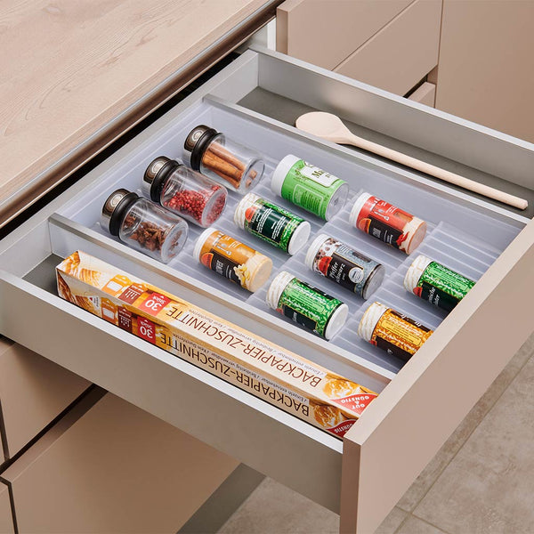 Cuisio Spice Drawer Insert in white translucent finish