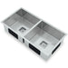 Squareline Double Bowl Sink - Linen