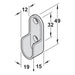 Dimensional Drawing of Rail End Support for Oval Wardrobe Rail
