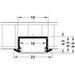 Tech drawing of aluminium profile for recess mounting