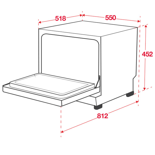 Compact Dishwasher Stainless Steel Door Accessory Hafele Home HAFELE