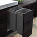 Hideaway Waste Bin, Compact Soft-Close, 2x40 Ltr, (Door Pull).