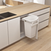 Hideaway Waste Bin Compact Soft-Close 1x50 Ltr Handle Pull