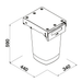 Hideaway Waste Bin Compact Soft-Close 1x50 Ltr Handle Pull