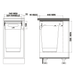 Hideaway Waste Bin Compact Soft-Close 1x50 Ltr Handle Pull