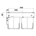 Hideaway Waste Bin Compact Soft-Close 2x13 Ltr Door Pull