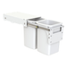 Hideaway Waste Bin Compact Soft-Close 2x16 Ltr Door Pull