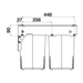 Hideaway Waste Bin Compact Soft-Close 2x16 Ltr Door Pull