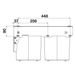 Hideaway Waste Bin Compact Soft-Close 2x15 Ltr Door Pull