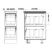 Hideaway Waste Bin Compact Soft-Close 2x15 Ltr Door Pull