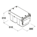 Hideaway Waste Bin Compact Soft-Close 2x15 Ltr Door Pull