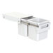 Hideaway Waste Bin Compact Soft-Close 2x15 Ltr Hande Pull