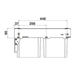 Hideaway Waste Bin, Compact Soft-Close, 2x40 Ltr, (Door Pull), Double Bin