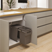 Hideaway Waste Bin Compact Soft-Close 1x20 Ltr Floor Mounted, Handle Pull