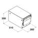 Hideaway Waste Bin Compact Soft-Close 2x15 Ltr Floor Mounted, Door Pull