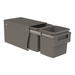 Hideaway Waste Bin Compact Soft-Close 2x15 Ltr (Floor Mount, Handle Pull)