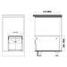 Hideaway Waste Bin Compact Soft-Close 2x15 Ltr (Floor Mount, Handle Pull)