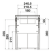 Hideaway Waste Bin Compact Soft-Close 2x20 Ltr Floor Mounted Door Pull