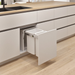 Hideaway Waste Bin Compact Soft-Close 2x20 Ltr Floor Mounted Door Pull