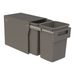 Hideaway Waste Bin Compact Soft-Close 2x20 Ltr Floor Mounted (Handle Pull)