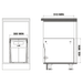 Hideaway Waste Bin Compact Soft-Close 2x20 Ltr Floor Mounted (Handle Pull)