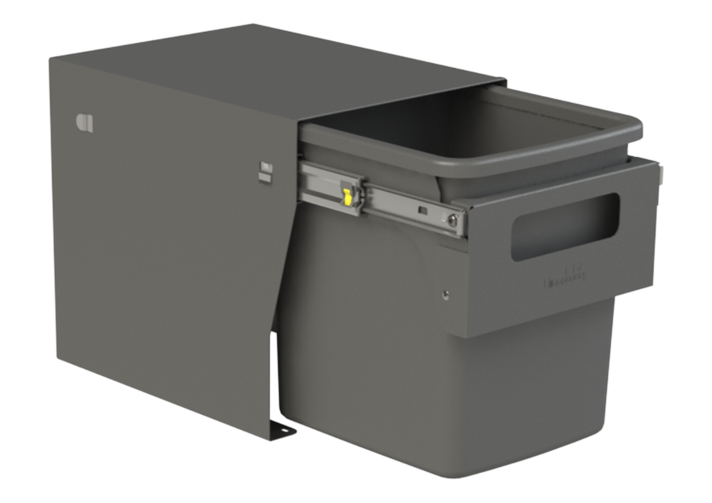 Hideaway Waste Bin Compact Soft-Close 1x15 Ltr (Handle Pull)