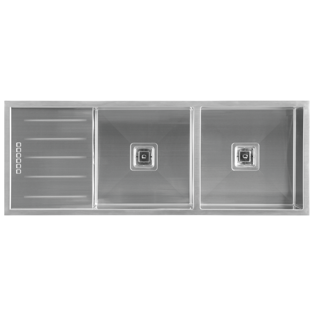 Squareline Double Bowl Sink and Drainer