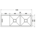 Squareline Double Bowl Sink and Drainer