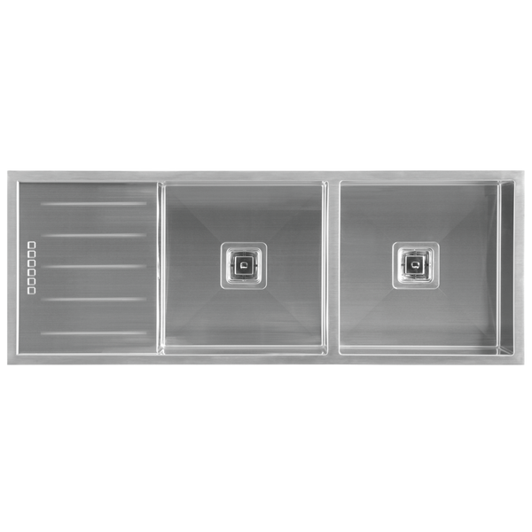 Squareline Double Bowl Sink and Drainer