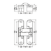 Door Hinge, AN 180 3D, Concealed, for Flush Interior Doors