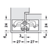 Door Hinge, AN 180 3D, Concealed, for Flush Interior Doors