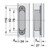 Door Hinge, AN 180 3D, Concealed, for Flush Interior Doors