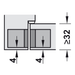 Door Hinge, AN 180 3D, Concealed, for Flush Interior Doors