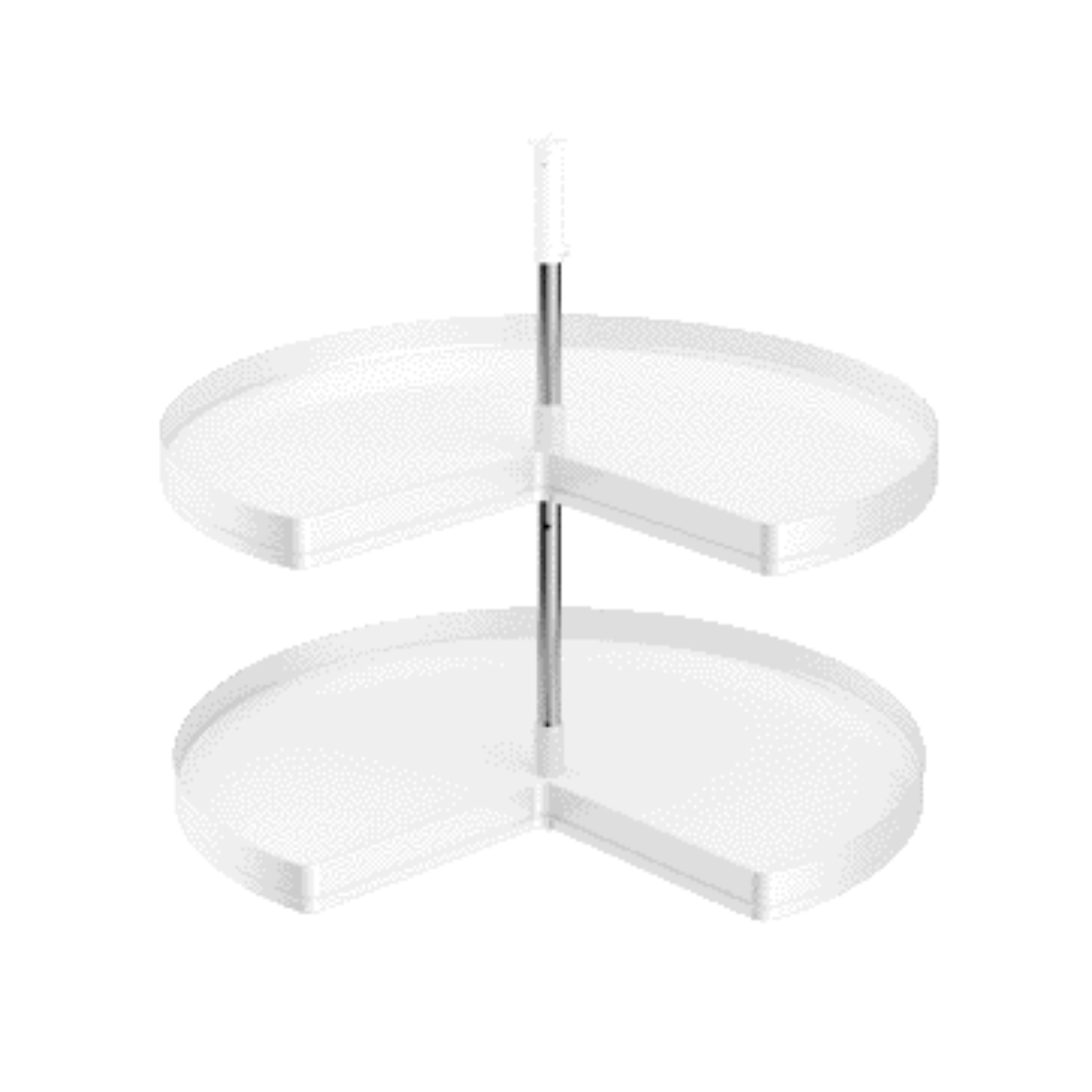 Carousel 270° Corner Unit, Rotating Tray Axle Mounted, Arena Pure