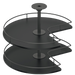 Carousel 270° Corner Unit, Rotating Tray Axle Mounted, Arena Pure