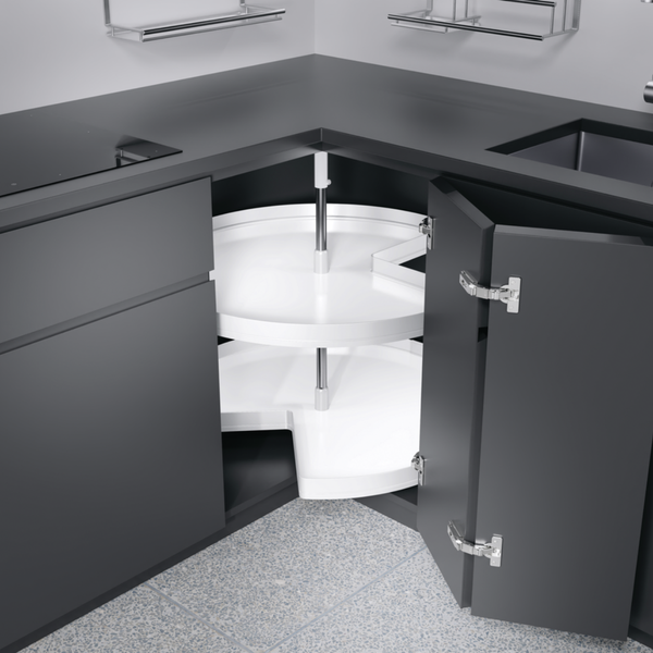 Carousel 270° Corner Unit, Rotating Tray Axle Mounted, Arena Pure