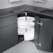 Carousel 270° Corner Unit, Rotating Tray Axle Mounted, Arena Pure